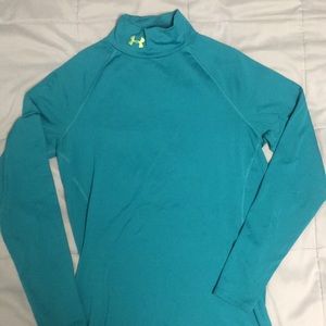 Teal fitted long sleeve under armour cold gear